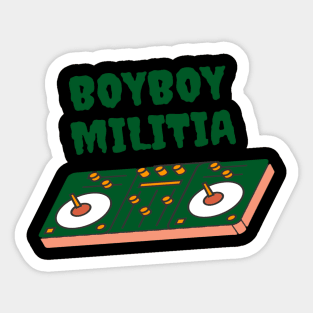 Boyboy Militia - vinyl collection (green & orange) Sticker